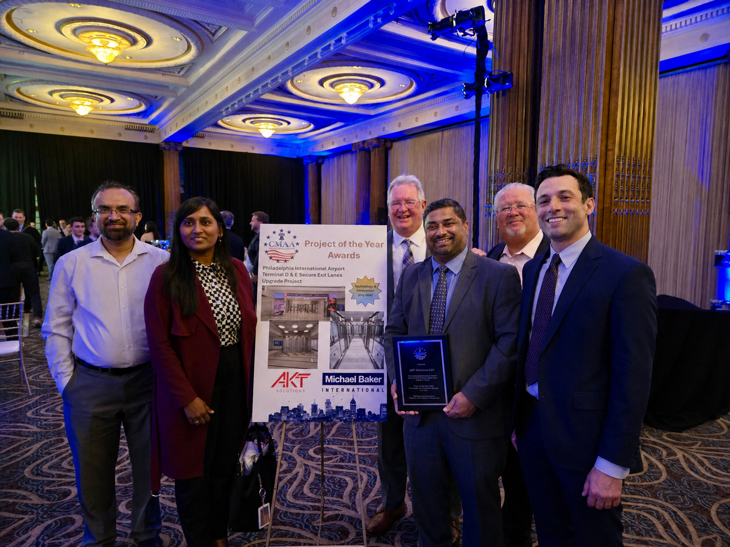 AKT Solutions and Michael Baker International team at CMAA Awards ceremony